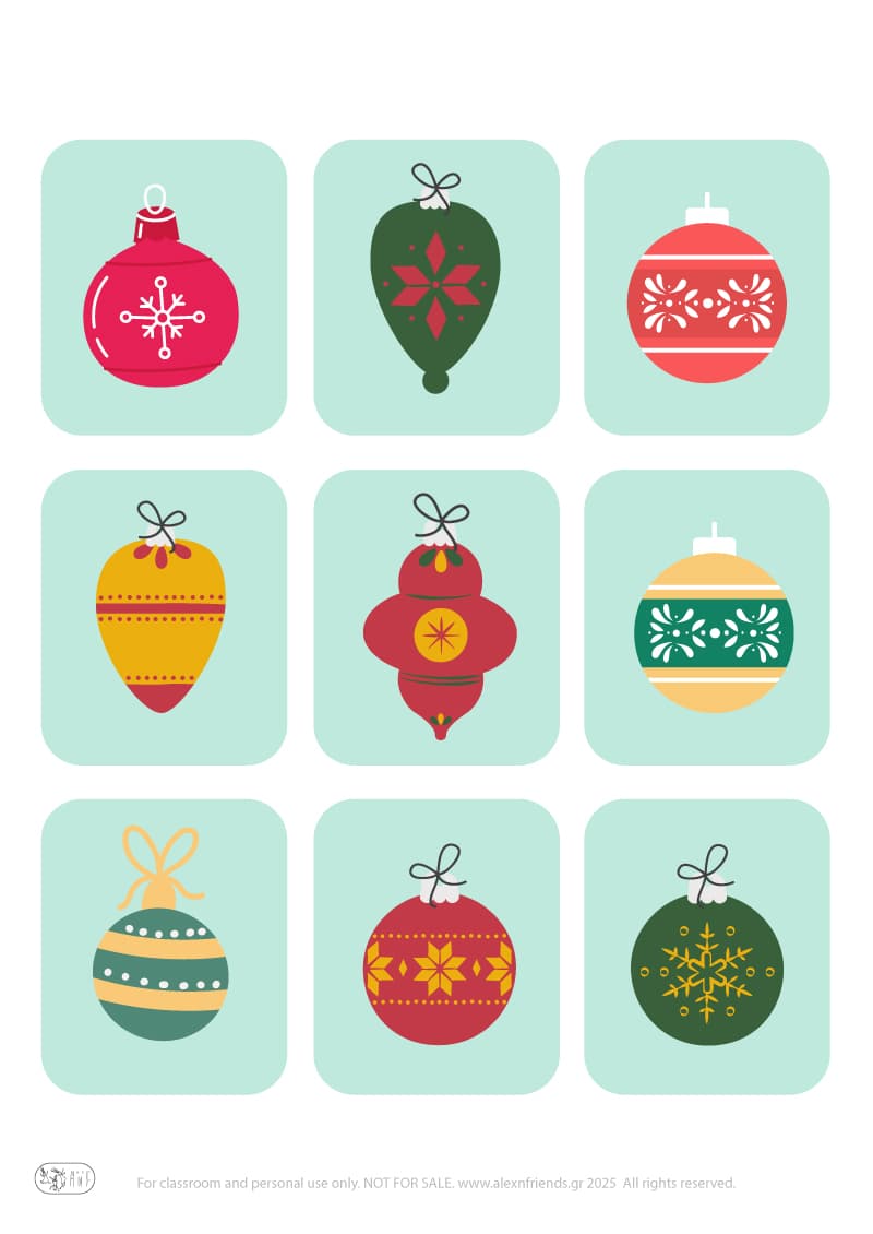 Christmas matching game - Memory game