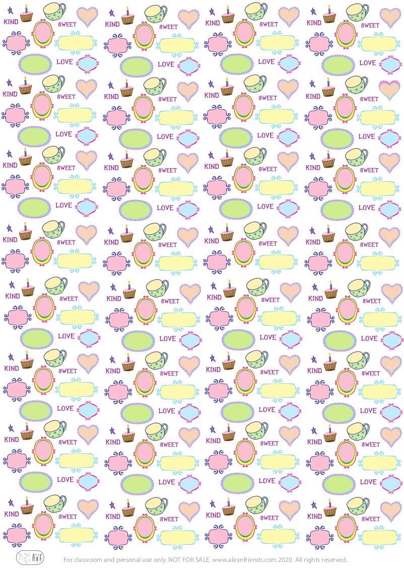 Δωρεάν εκτυπώσιμο χαρτί περιτυλίγματος με παιδικό μοτίβο.