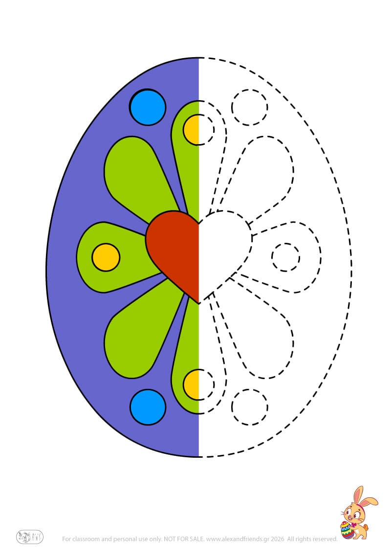 Easter Egg. Easter pre-writing worksheets for kids