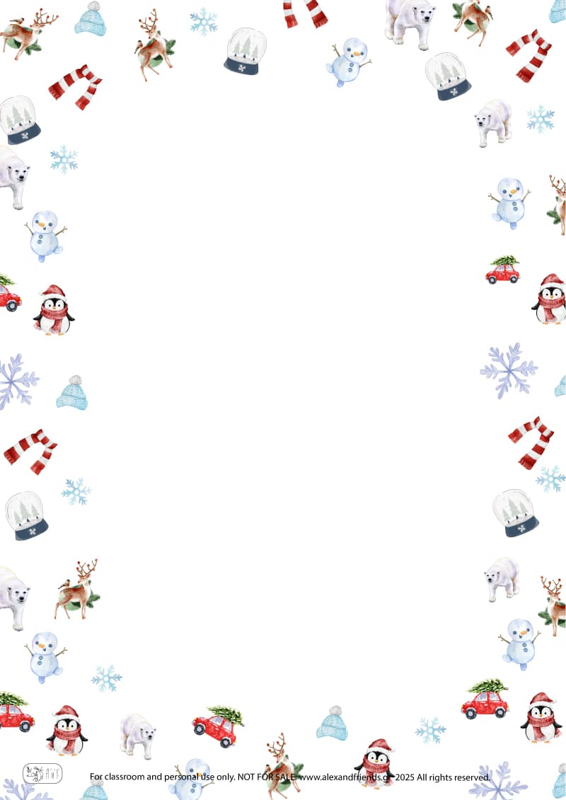 Christmas writing paper