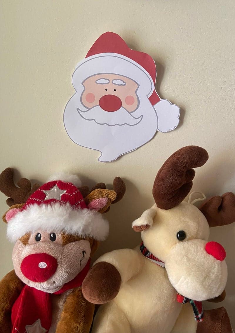 Free printable craft stickers for kids for the holidays. Christmas and New Year's. Santa Claus.