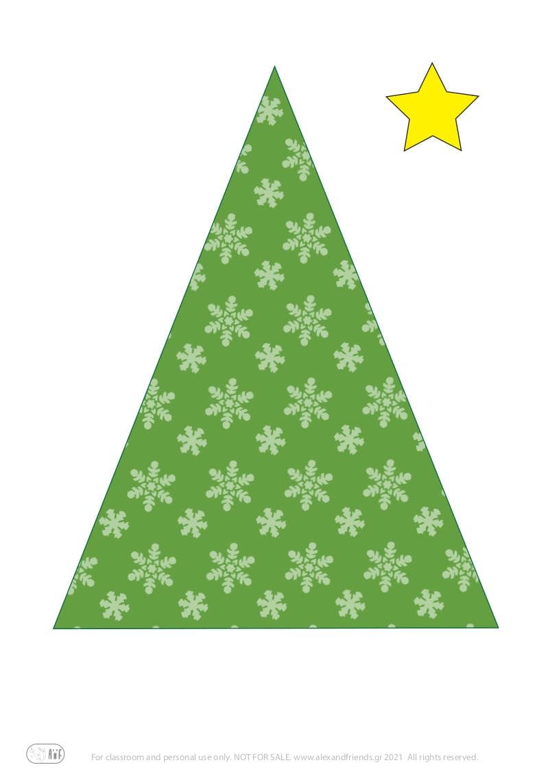 Free printable craft for kids for the holidays. Christmas and New Year's. Christmas tree with paper, straw and plasticine.