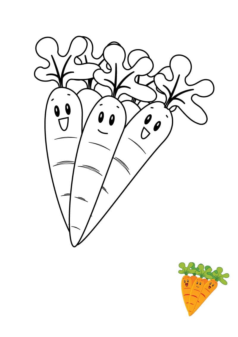 Coloring Pages with Fruits and Vegetables