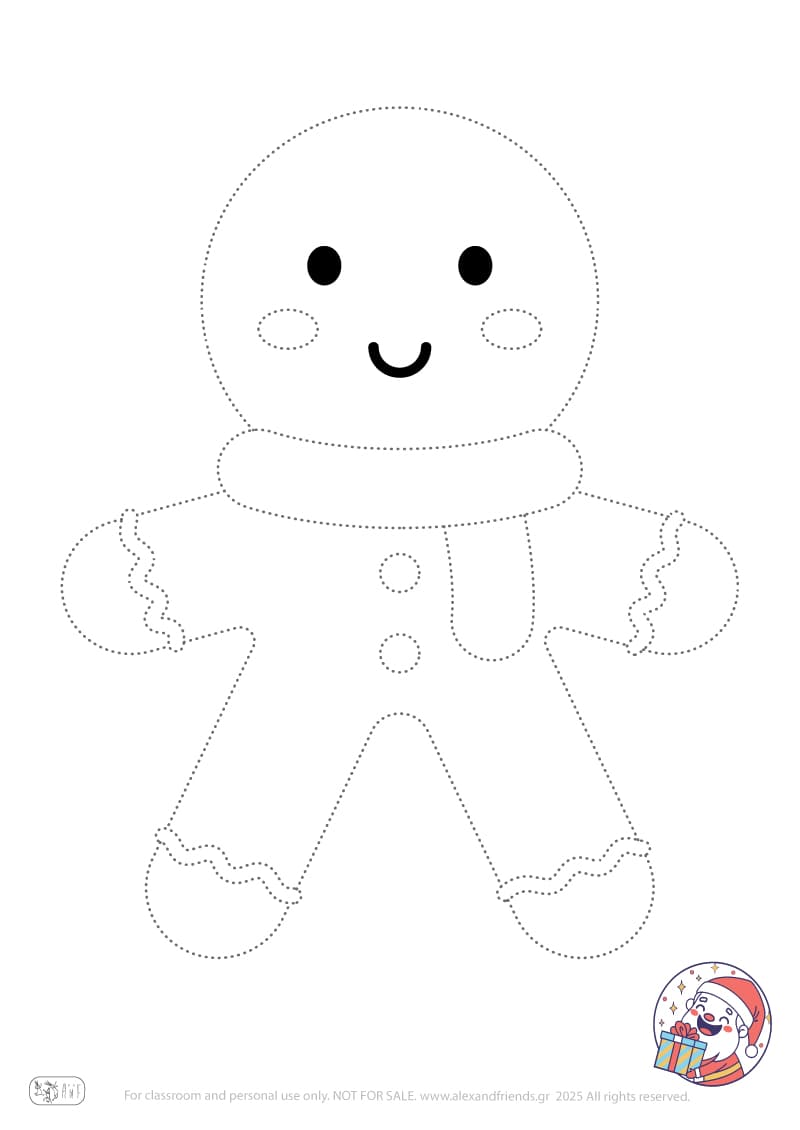 Line tracing  - Gingerbread man