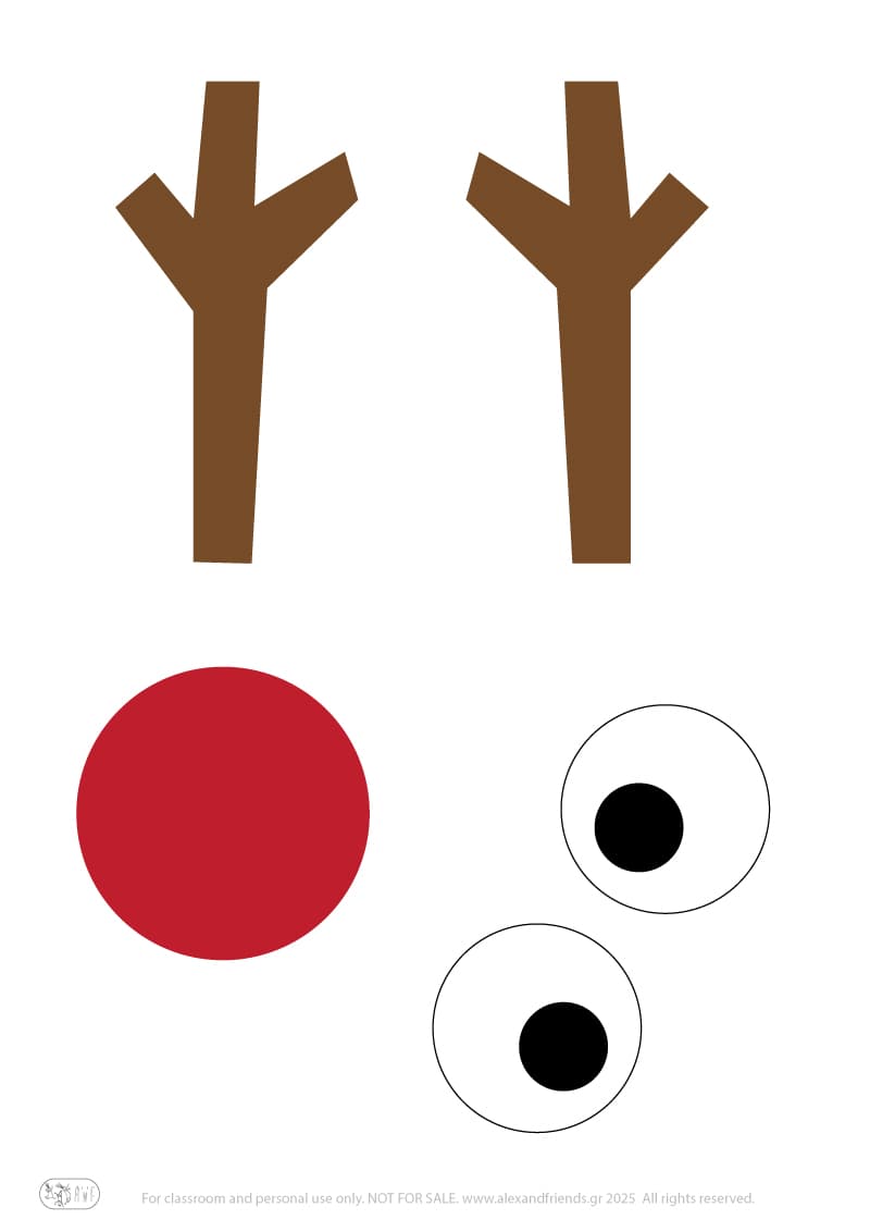 Rudolph from a triangular Paper Plate