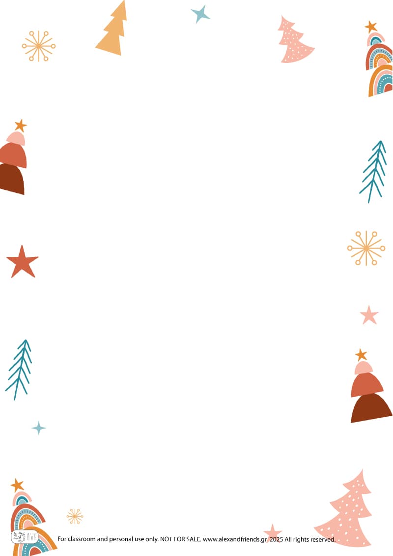 Christmas writing paper