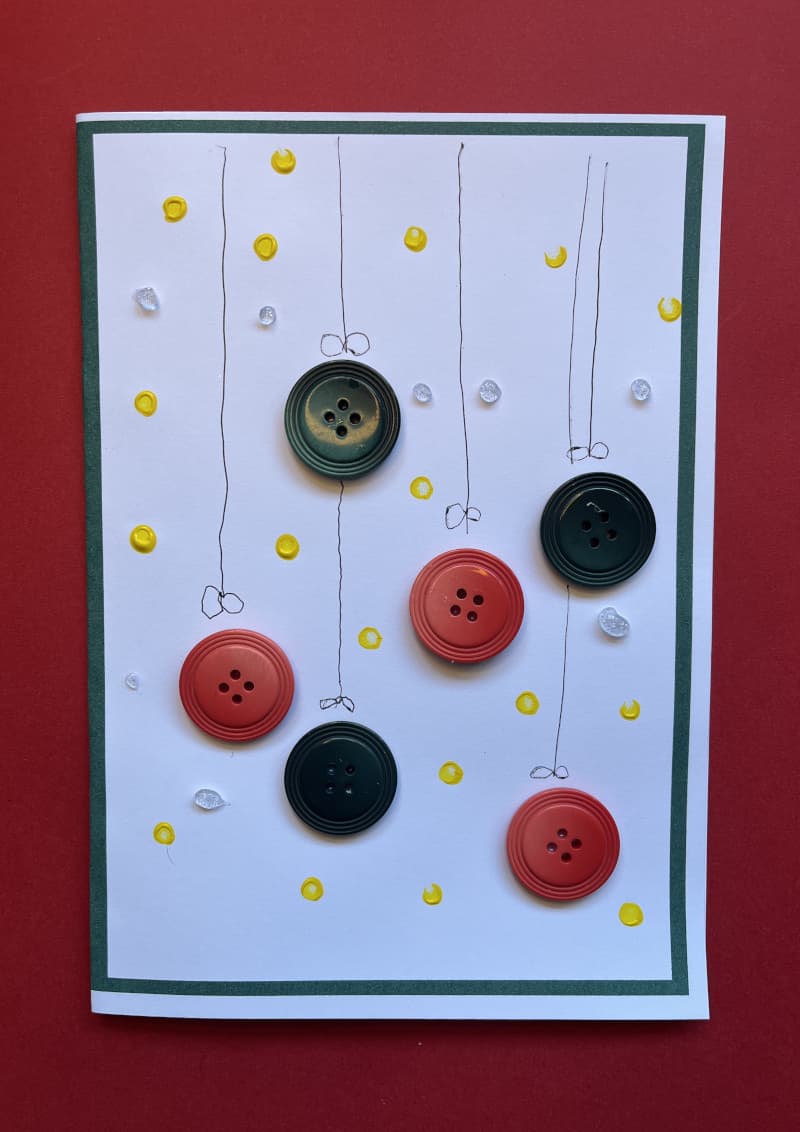 Christmas Card with Buttons