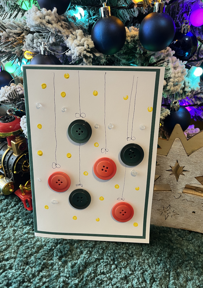 Christmas Card with Buttons