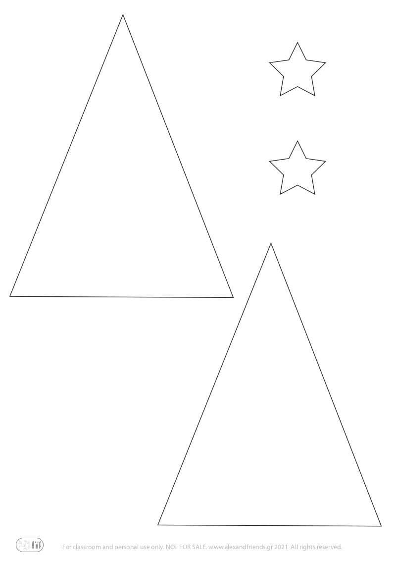 Free printable craft for kids for the holidays. Christmas and New Year's. Christmas tree with paper, straw and plasticine.