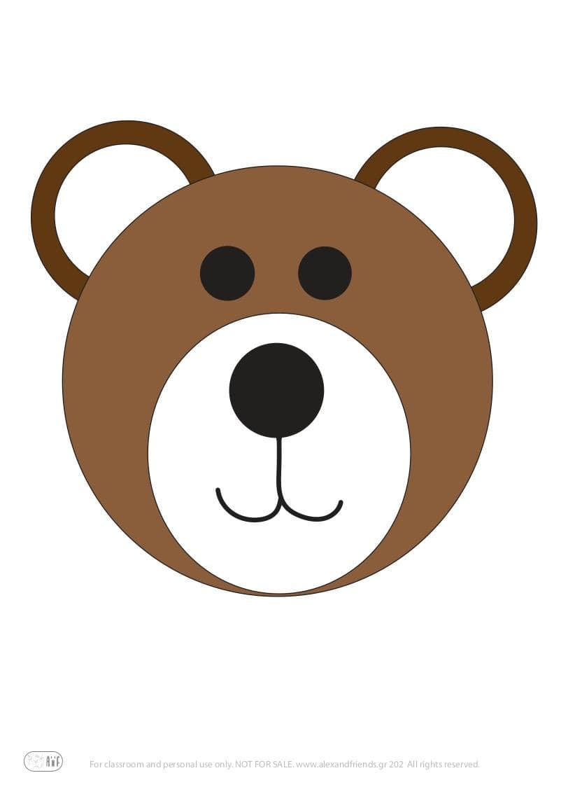 Χειροτεχνία για παιδιά νηπιαγωγείου προνήπιο. Εκπαιδευτική δραστηριότητα για παιδιά. Εκπαιδευτικό παιχνίδι. Μαθαίνω τον κύκλο. Ο Αρκούδος. Δωρεάν εκτύπωση. 