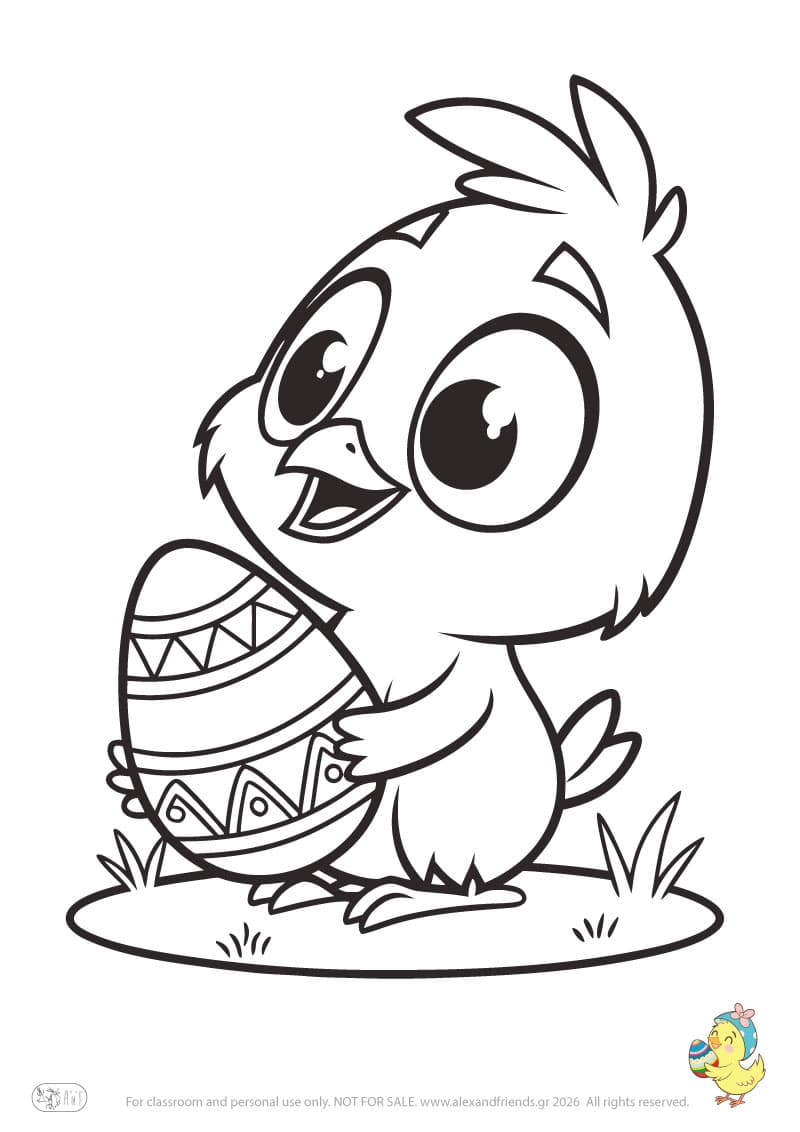 Coloring pages without guides for Easter