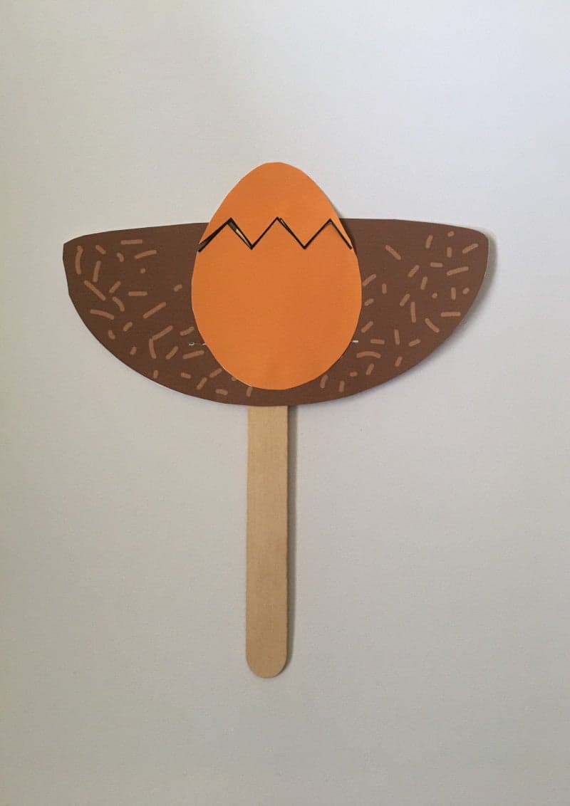 Craft for Easter for kids. Chick and egg.