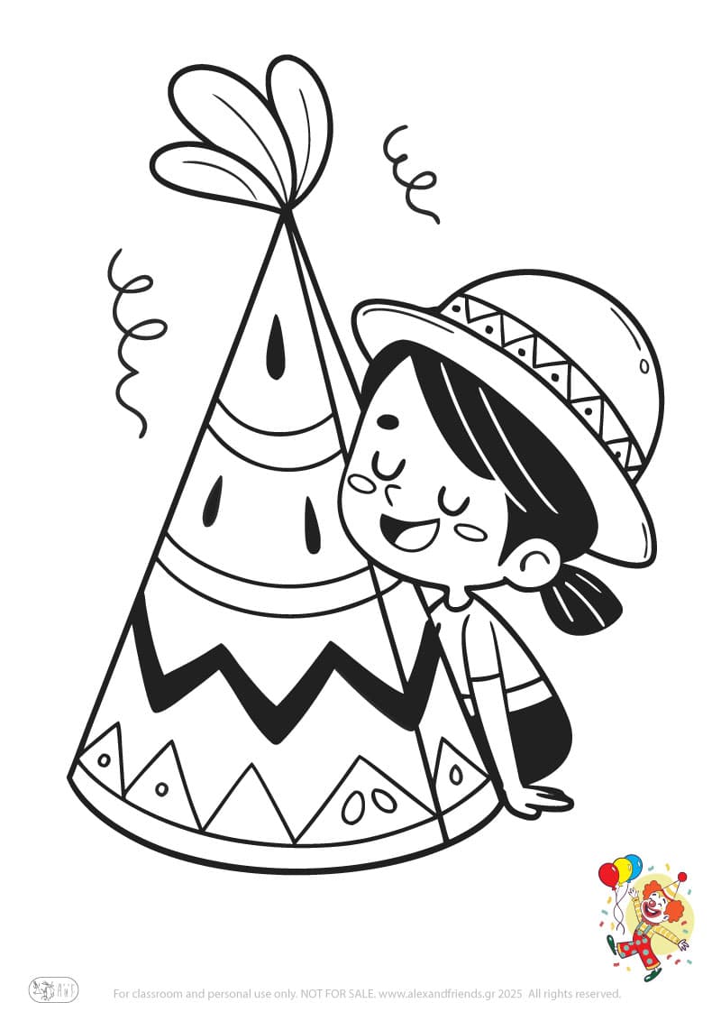 Φύλλα ζωγραφικής Αποκριάτικη σκηνή