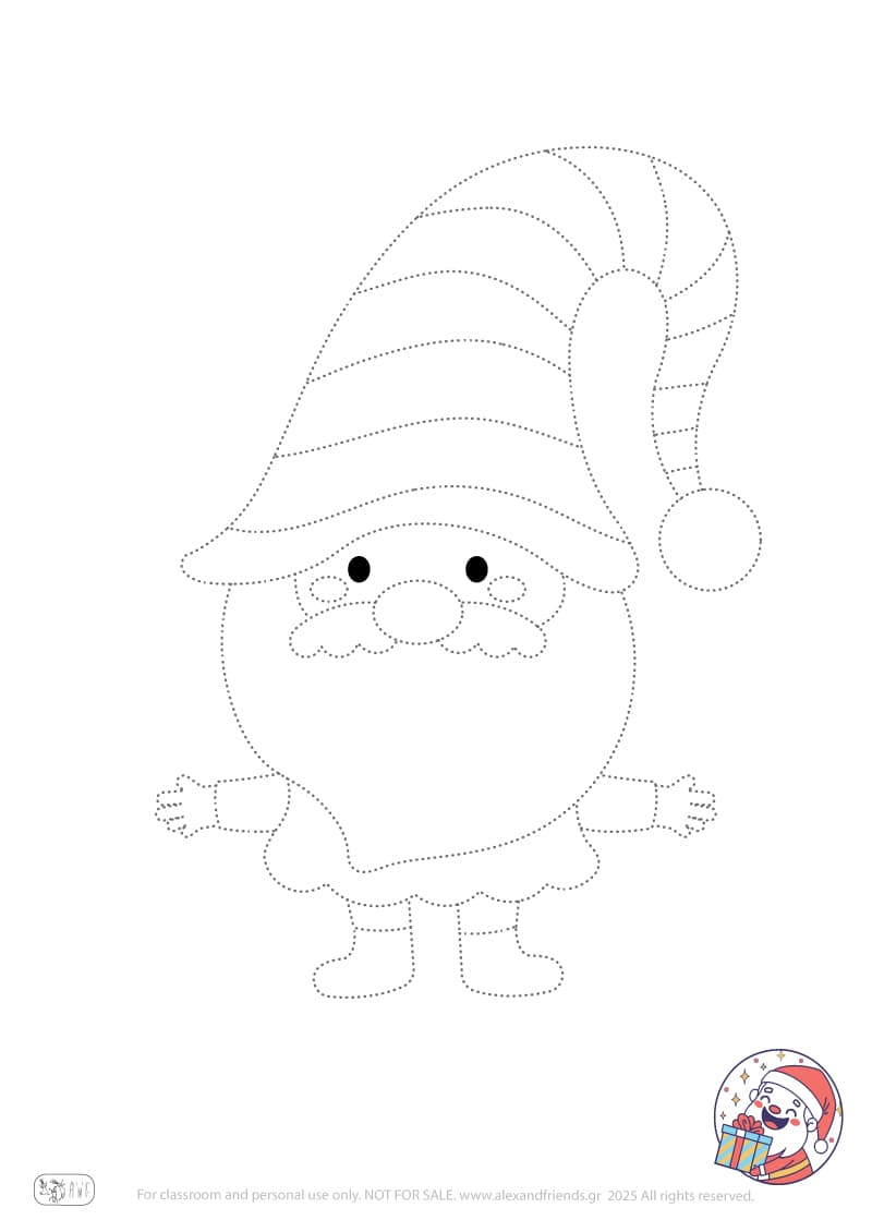 Line tracing  - Santa