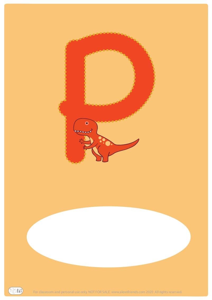 Δωρεάν εκτυπώσιμο εξώφυλλο για παιδικό ντοσιέ με το ελληνικό γράμμα Ρ. 