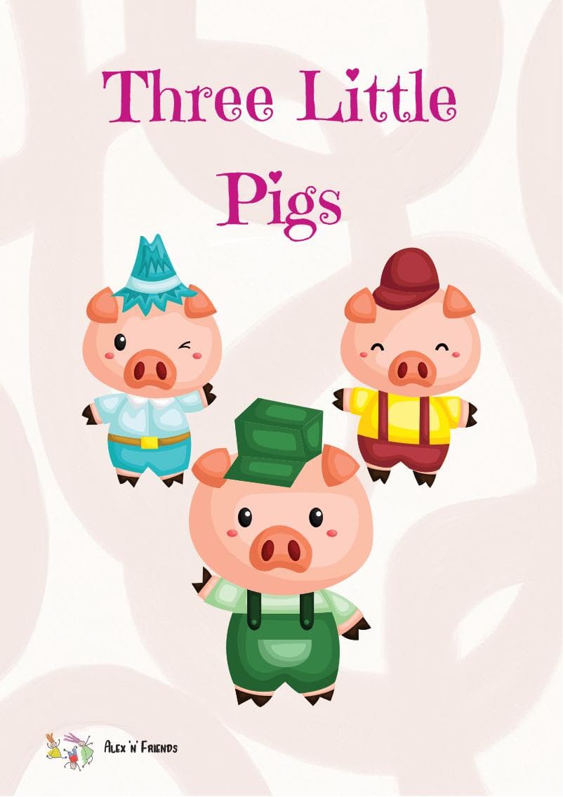 Free printable pdf of the classic fairy tale in english with pictures. 3 little pigs.