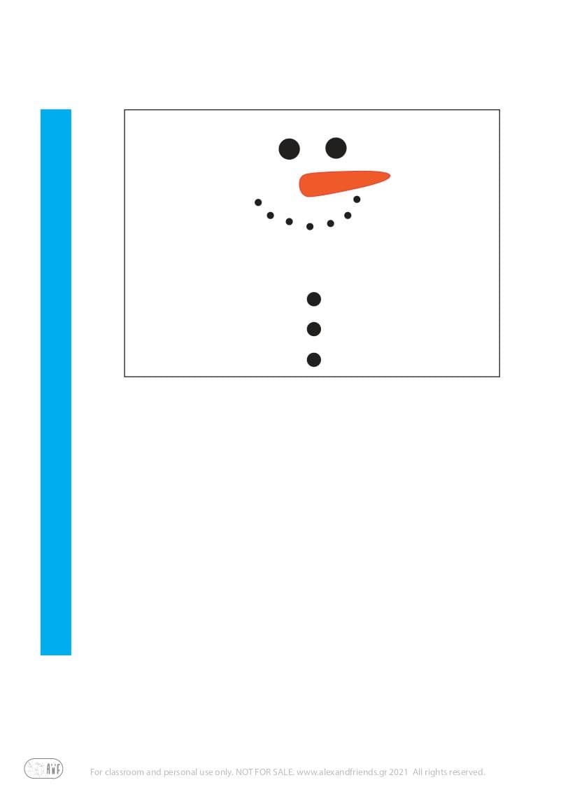 Free printable craft for kids for the holidays. Christmas and New Year's. Toilet paper roll snowman.