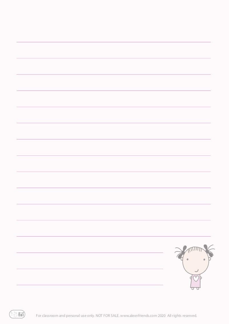 Χαρτί αλληλογραφίας με κοριτσάκι