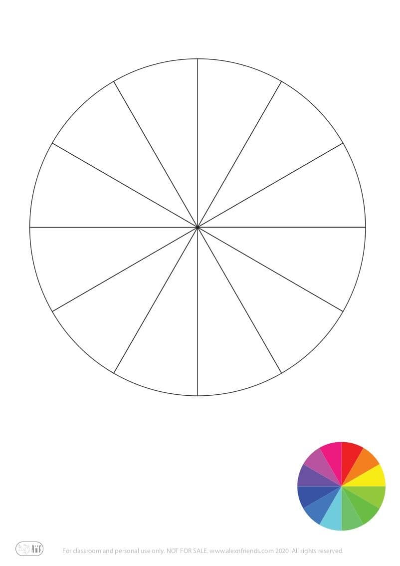 Free coloring page for kids. Learning shapes and colors. Circle.
