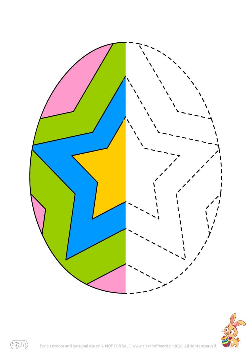 Easter Egg. Easter pre-writing worksheets for kids