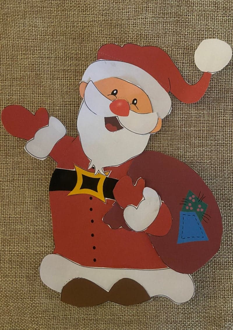 Δωρεάν εκτυπώσιμη χειροτεχνία για παιδιά. Γιορτές Χριστούγεννα Πρωτοχρονιά. Ο Άγιος Βασίλης σε κομμάτια. 