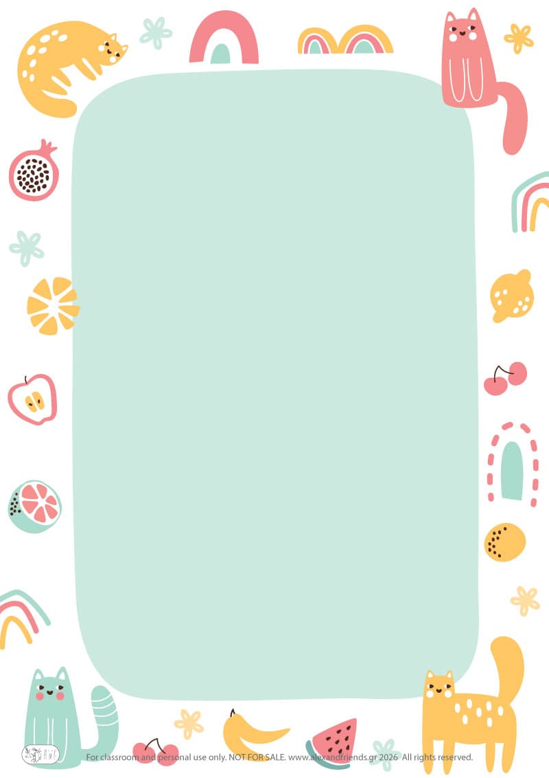 Χαρτί αλληλογραφίας με χαρούμενες εικόνες