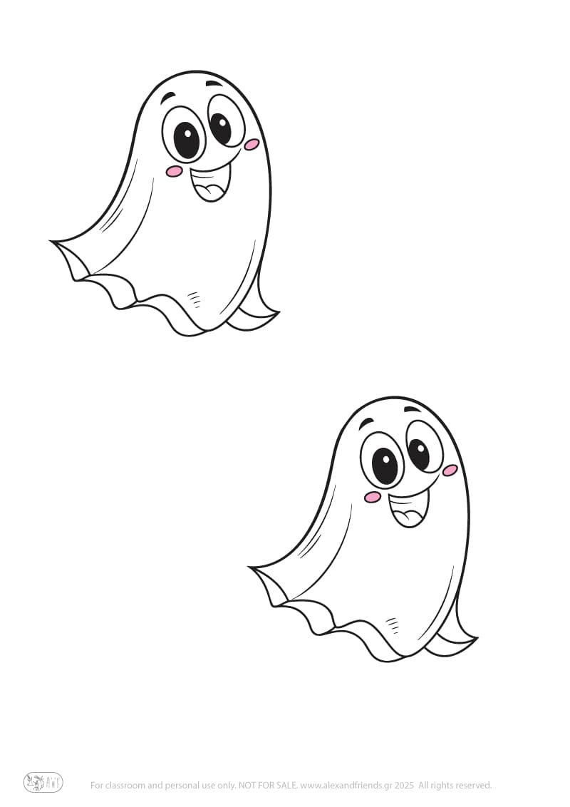 Φαντασματούλης χειροτεχνία φτιαγμένη από λευκό χάρτινο πιάτο και ξυλάκι — Halloween χειροτεχνία