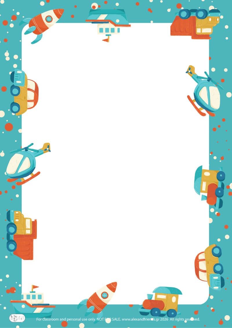 Χαρτί αλληλογραφίας με οχήματα