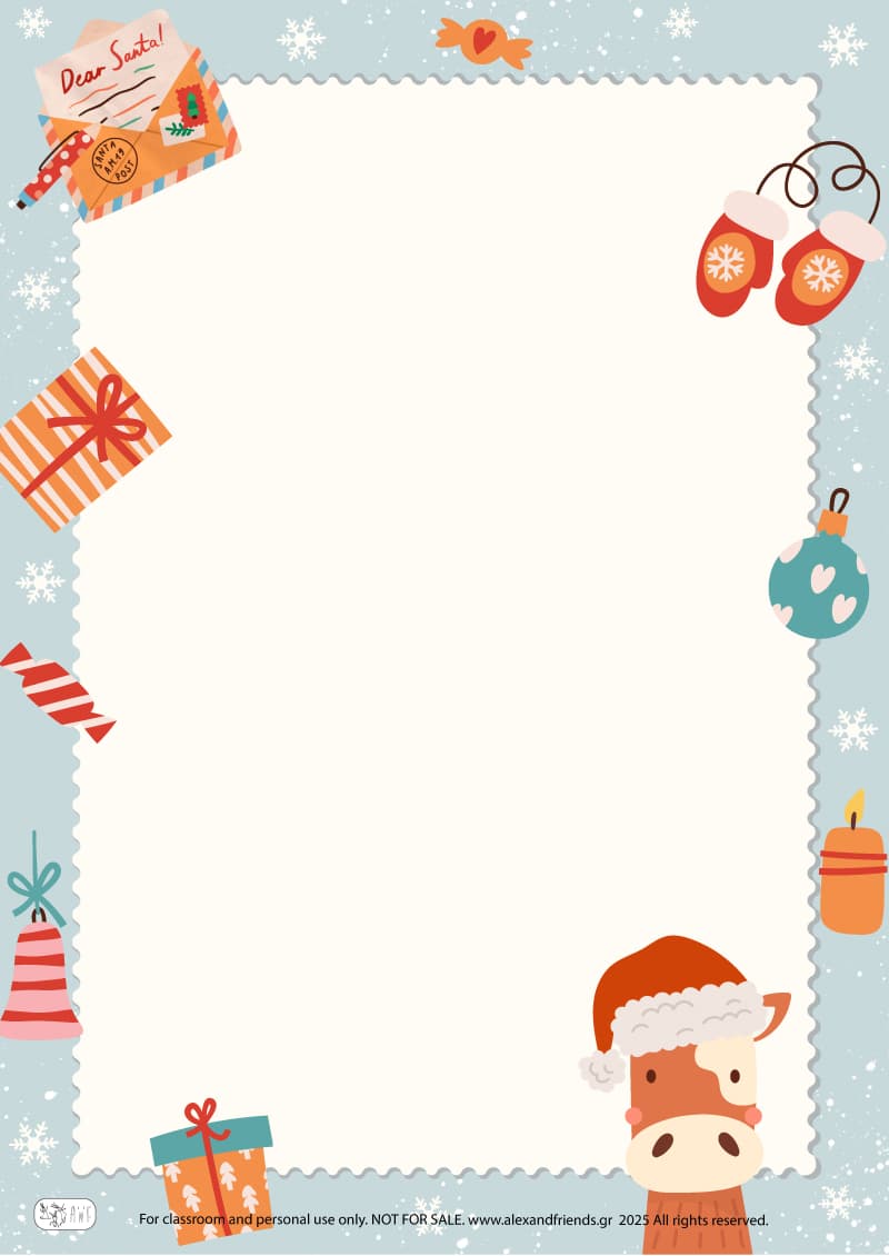 Christmas writing paper