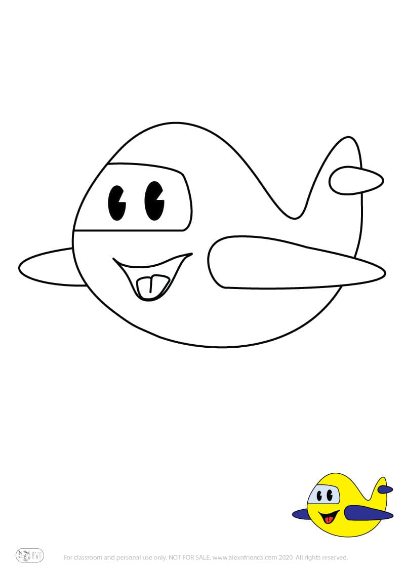 Εκπαιδευτική δραστηριότητα για παιδιά. Δωρεάν εκτυπώσιμο φύλλο ζωγραφικής με αεροπλάνο