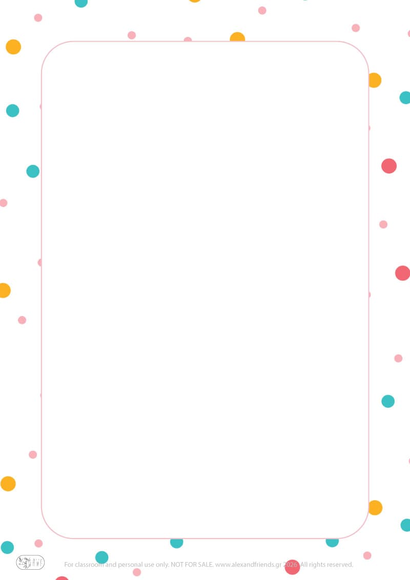 Χαρτί αλληλογραφίας με πολύχρωμες μπάλες