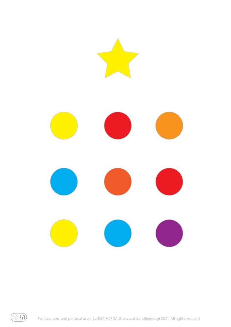 Free printable craft for kids for the holidays. Christmas and New Year's. Cone Christmas tree.