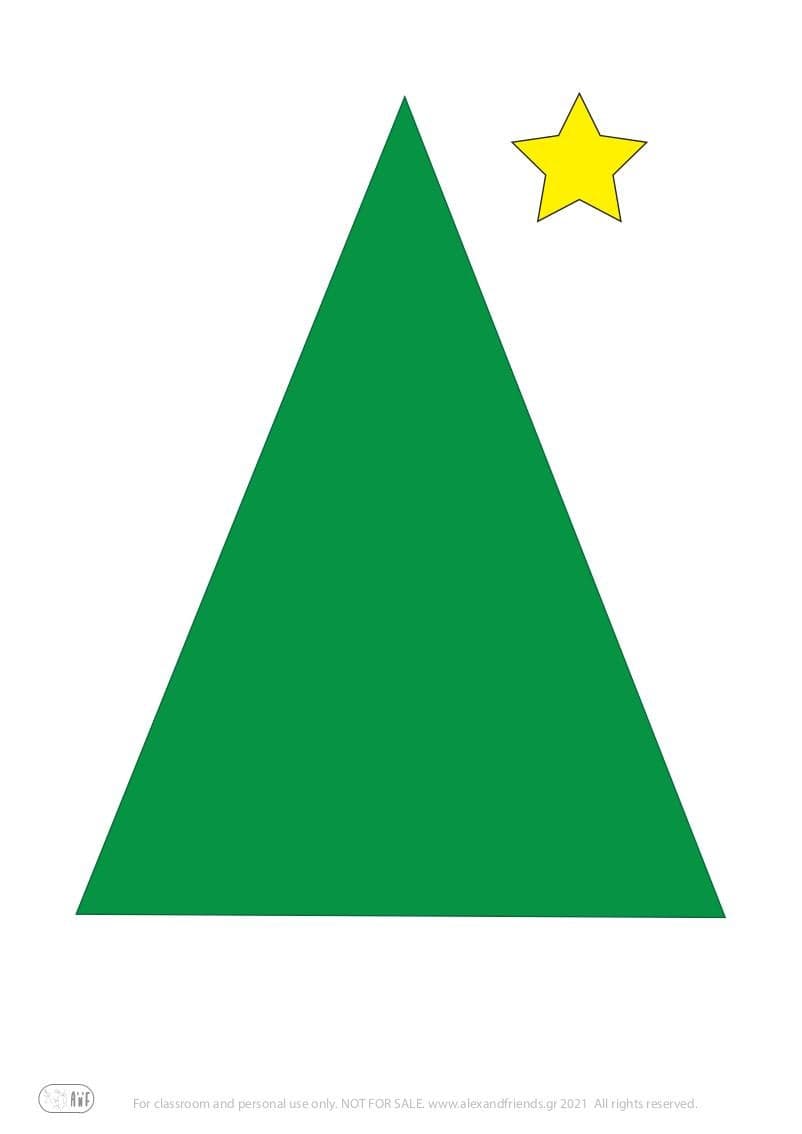 Free printable craft for kids for the holidays. Christmas and New Year's. Christmas tree with paper, straw and plasticine.