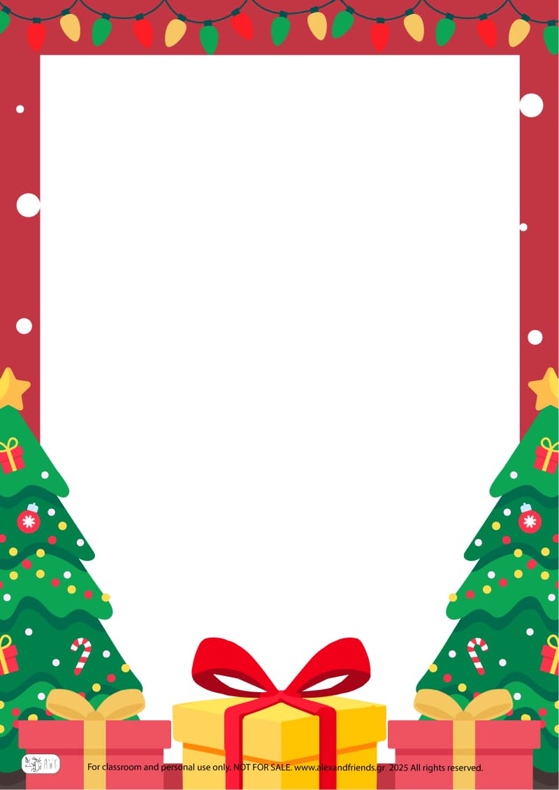 Christmas writing paper