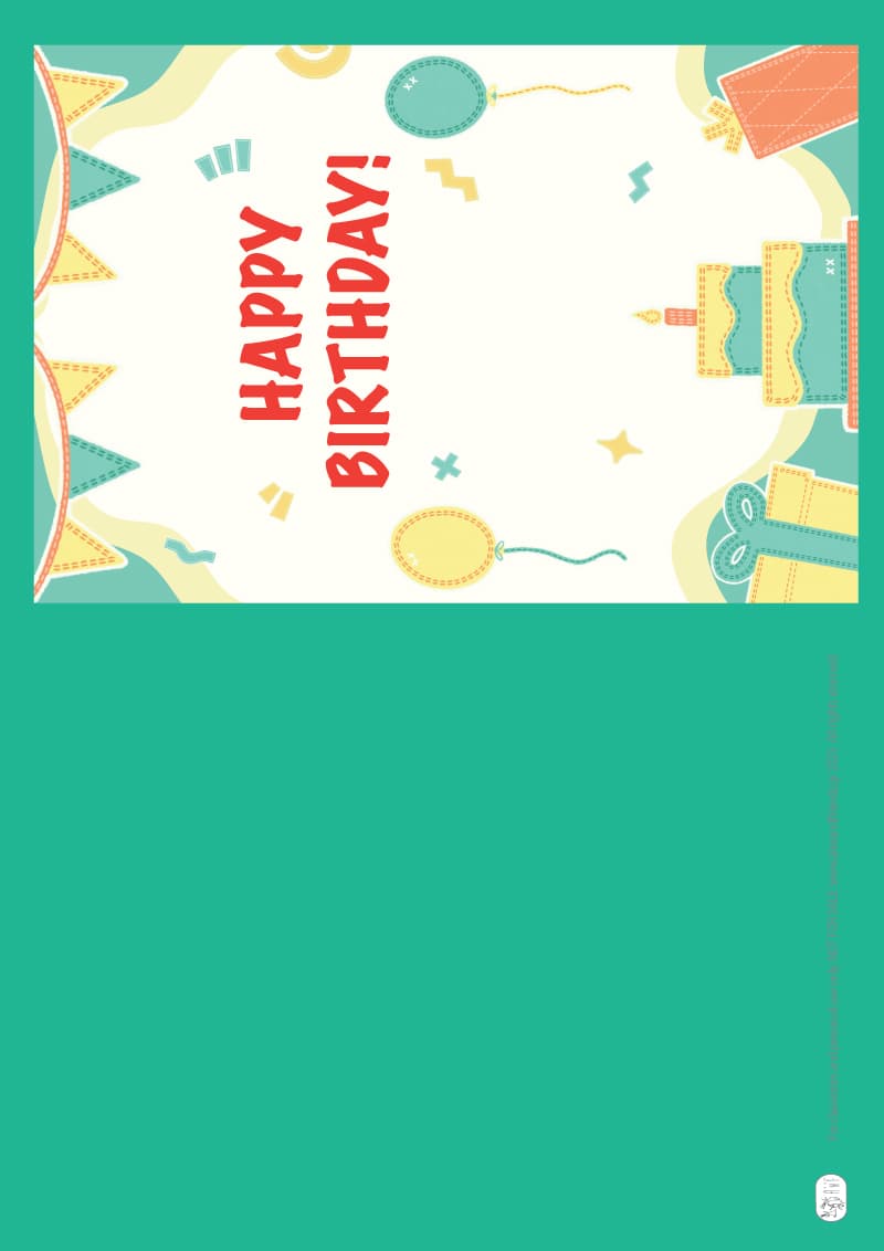 Birthday card - Birthday cake, Presents