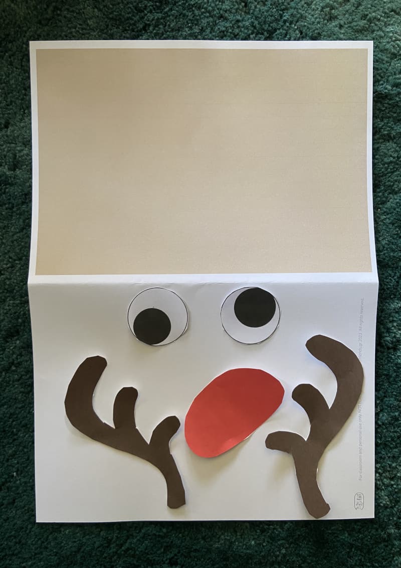 Rudolf card for the holidays