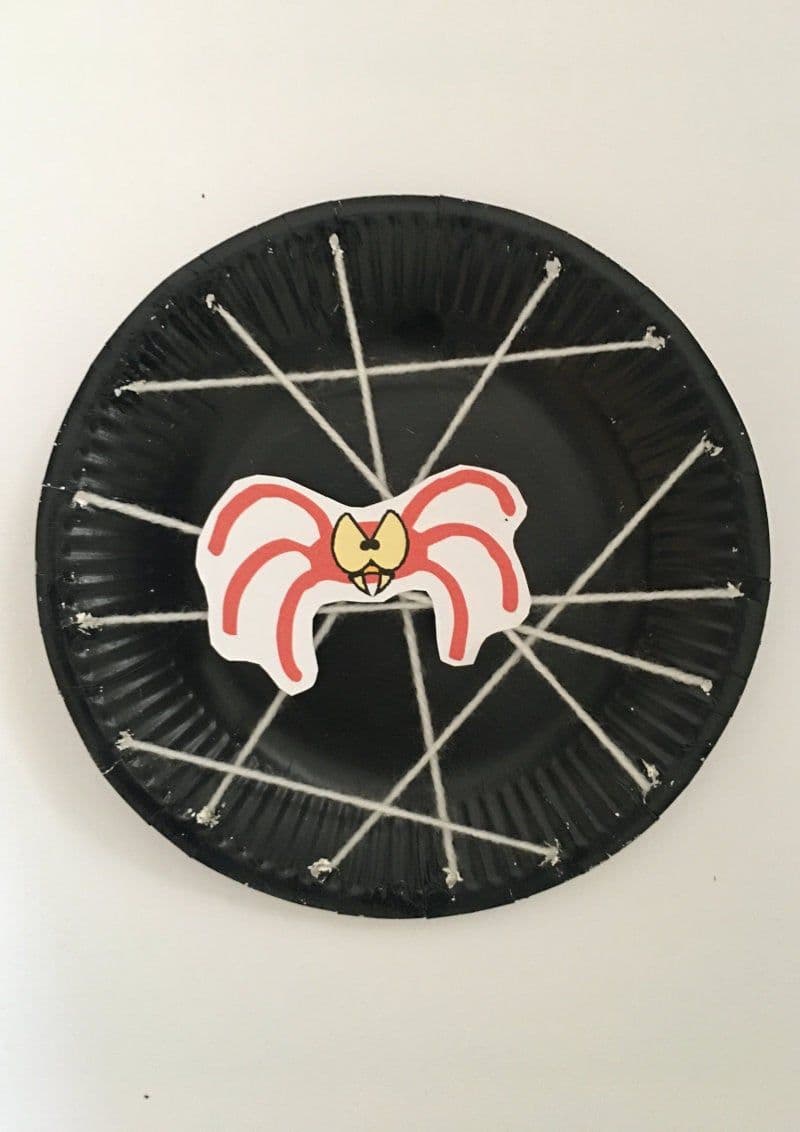 Halloween. The creepy spider. Free printable craft for kids.