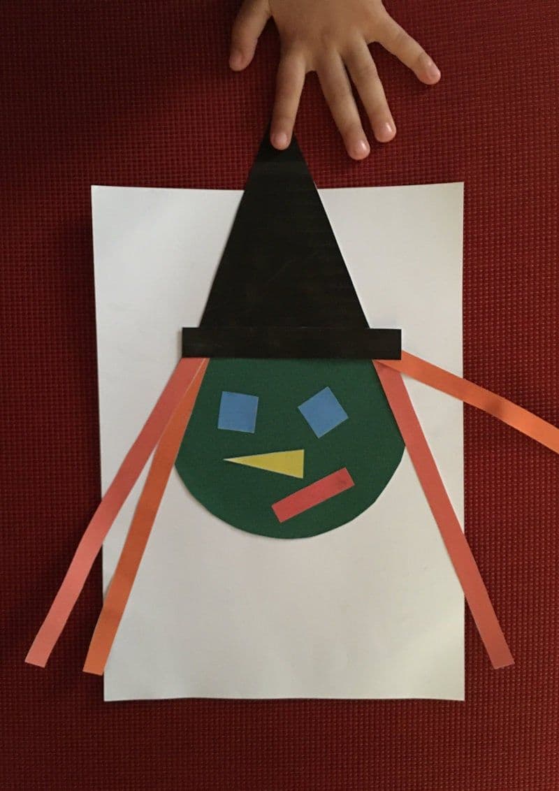 Halloween. The Evil Witch. Free printable craft for kids.