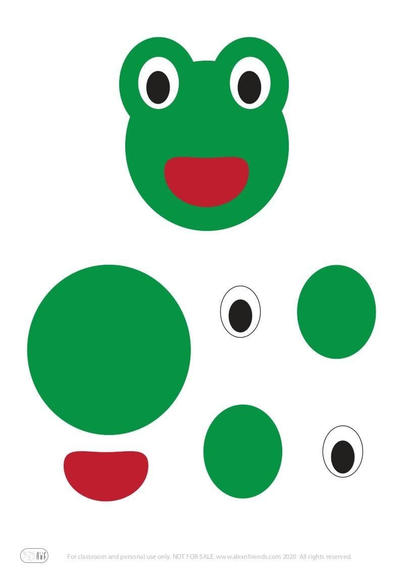 Fish and frog (printable material)