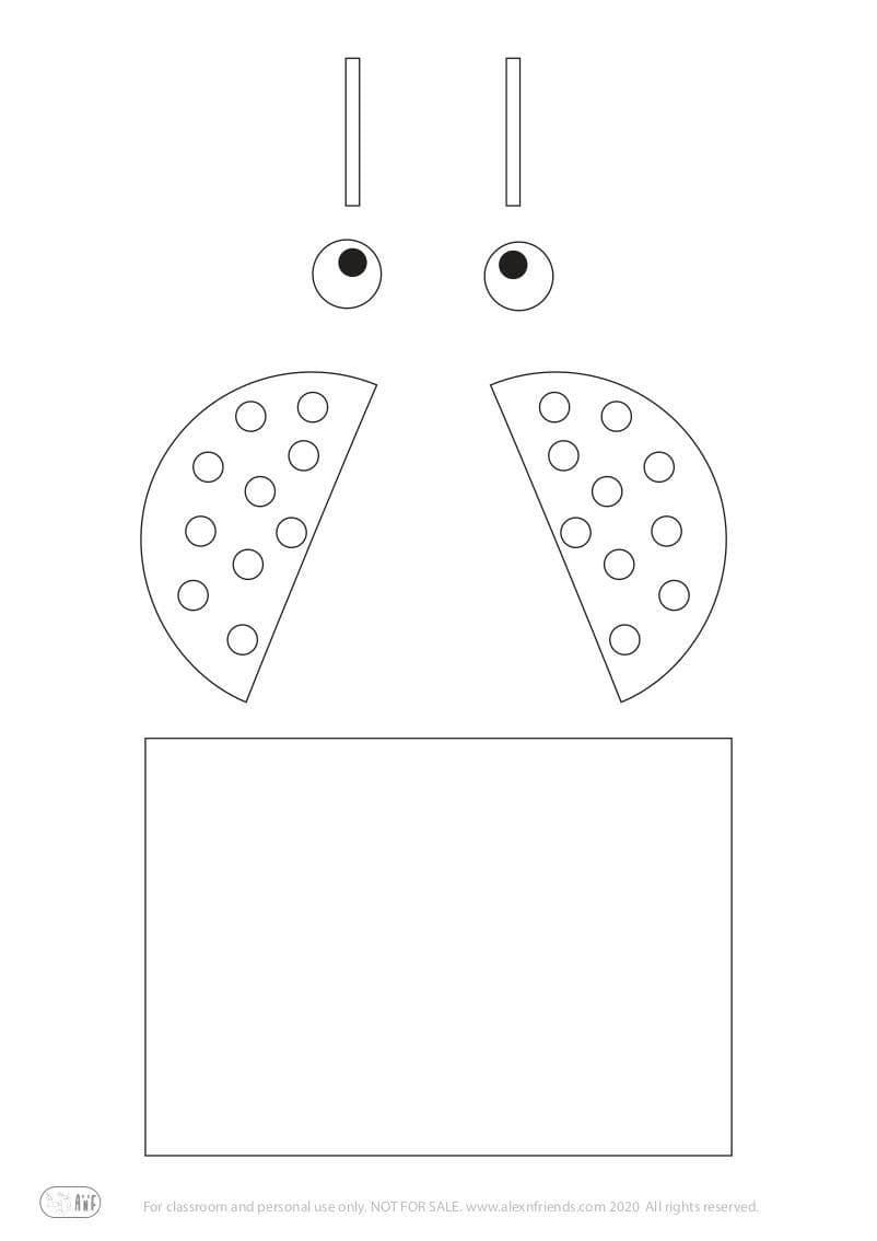 Ladybug (printable material in black and white)