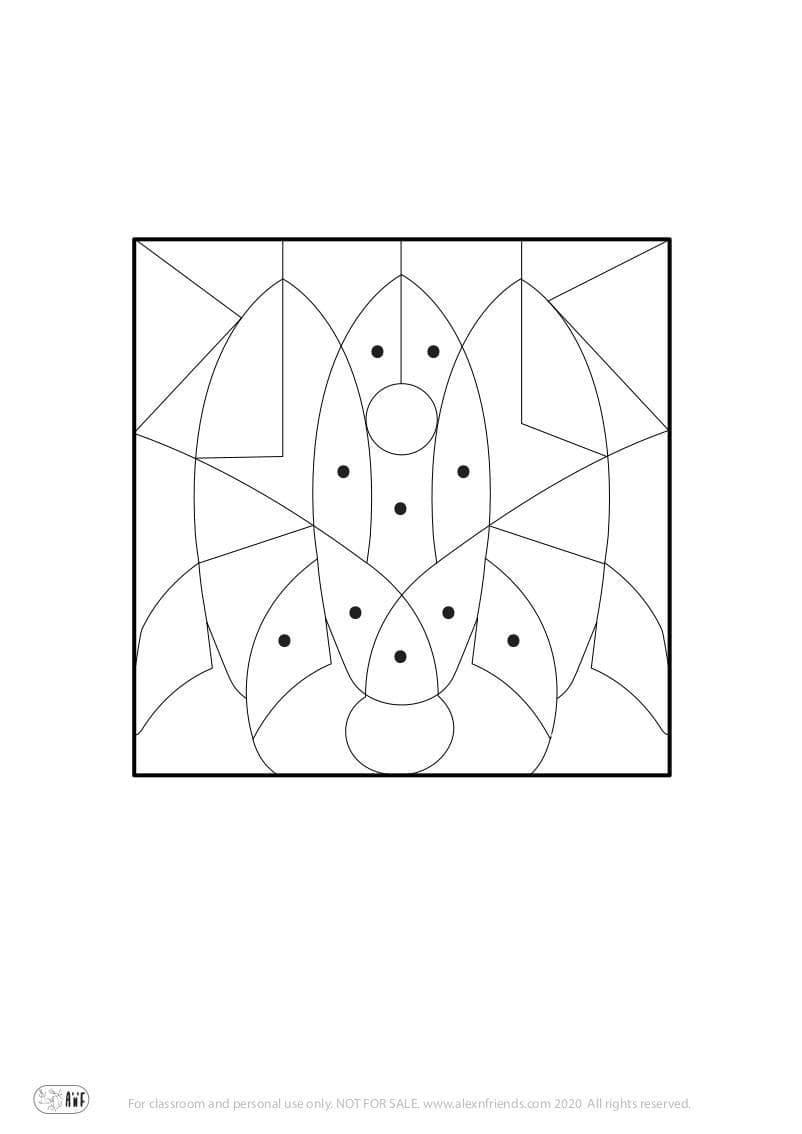Coloring Puzzle - Rocket