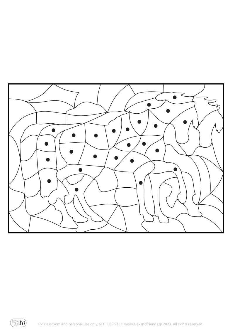 Coloring Puzzle - Horse
