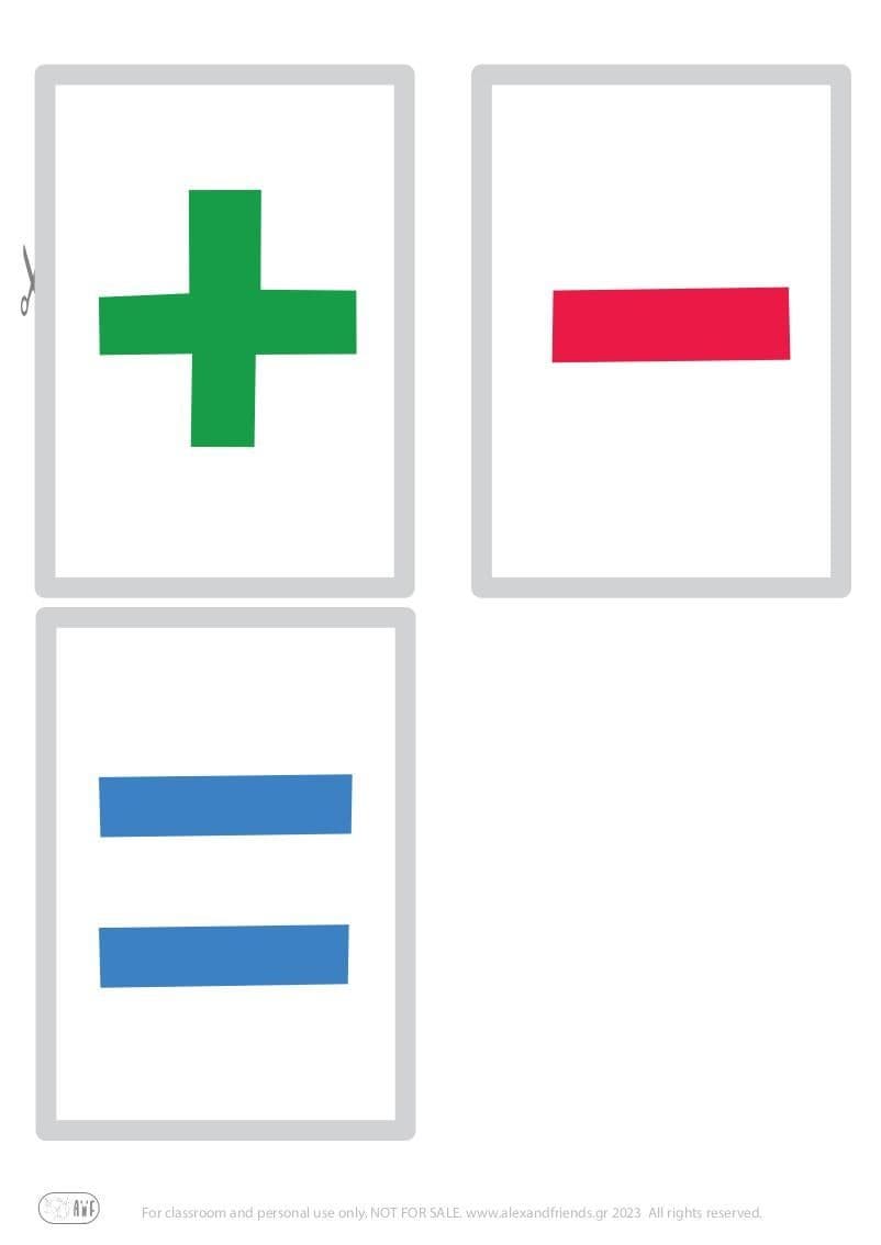 Colorful math symbols