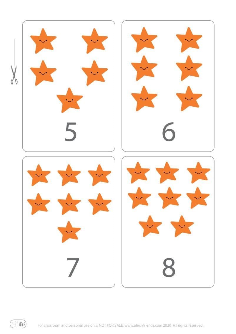 Numbers 5 to 8