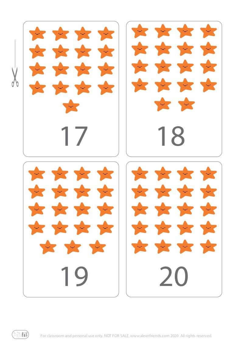 Numbers 17 to 20