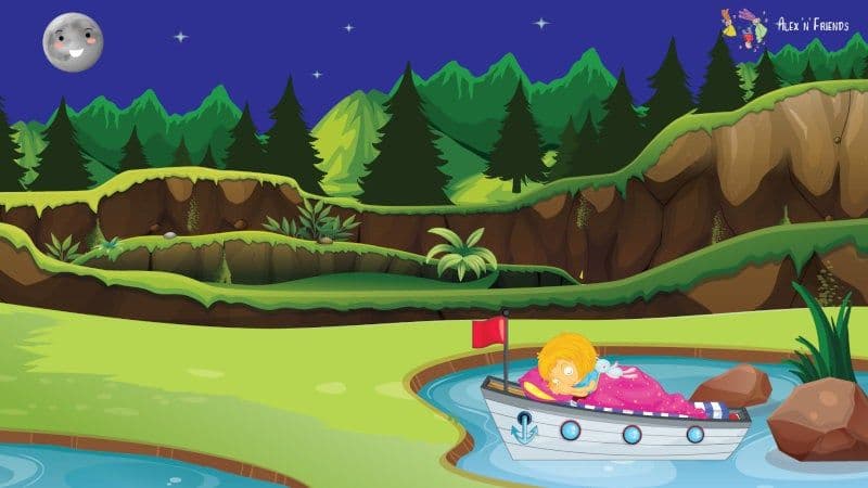Row Row Row your Boat. Lullaby for kids in english.