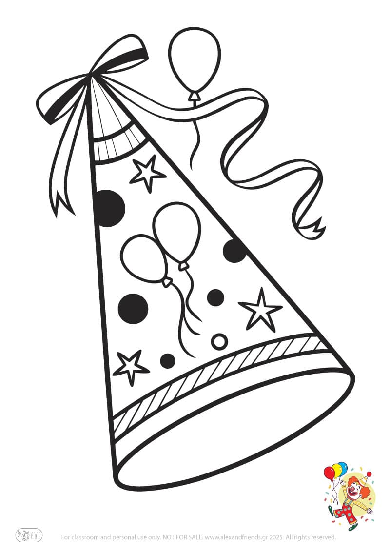 Φύλλα ζωγραφικής Αποκριάτικο καπέλο