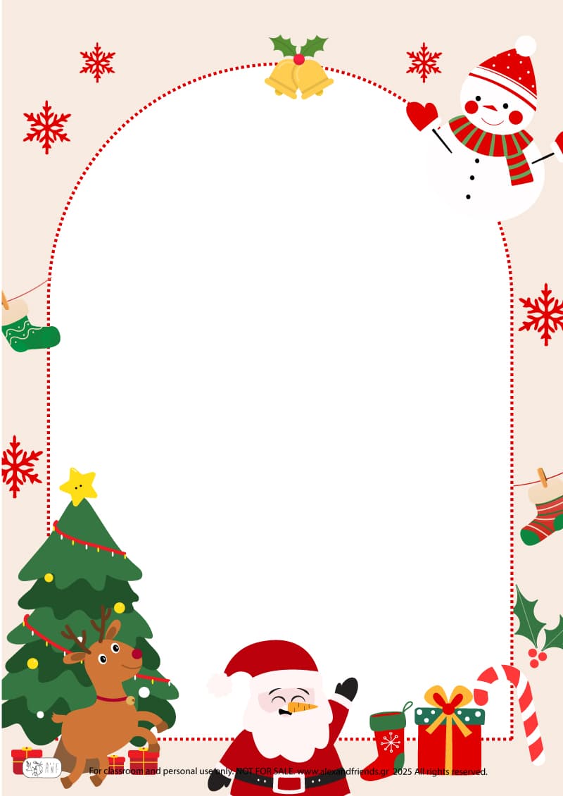 Christmas writing paper