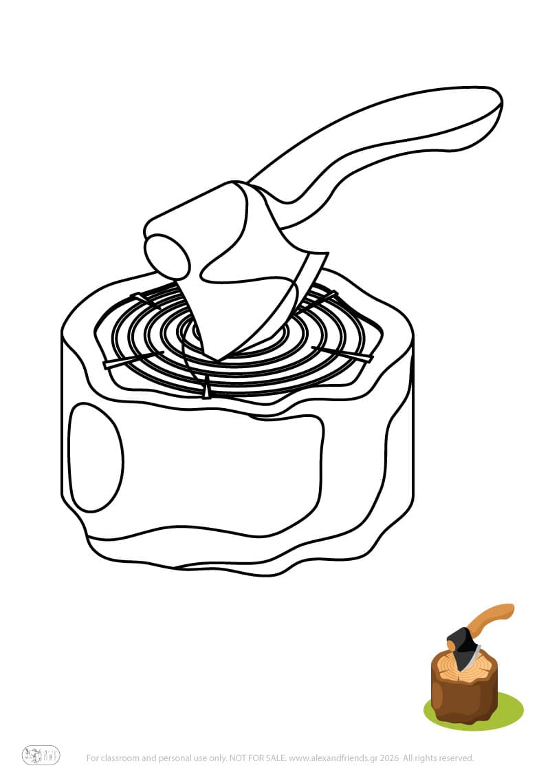 Εκπαιδευτική δραστηριότητα για παιδιά. Δωρεάν εκτυπώσιμο φύλλο ζωγραφικής με ξύλο