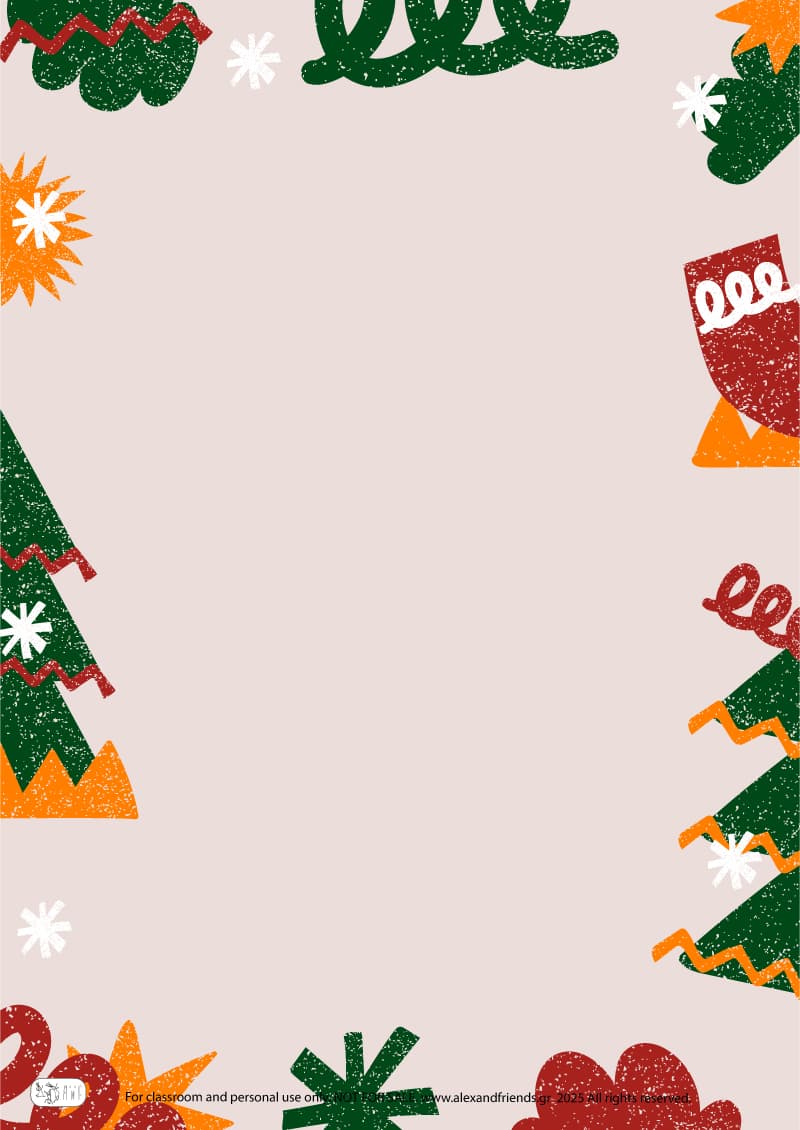 Christmas writing paper